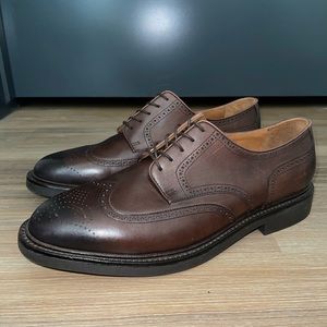 Polo Ralph Lauren Mens Asher Wingtip Leather Dress Shoes Size 14 D Dark Brown